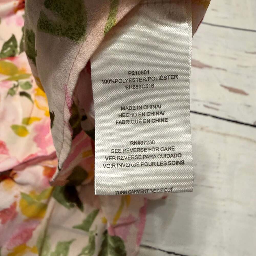 Absolutely Famous Pink and Green Floral Ruffled Midi Sundress - Picture 5 of 8